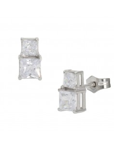 PENDIENTES ORO BLANCO 18KL...