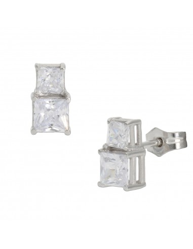 PENDIENTES ORO BLANCO 18KL CIRCONITAS