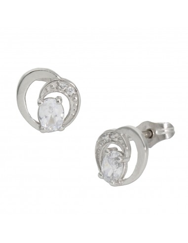 PENDIENTES ORO BLANCO 18KL CIRCONITAS
