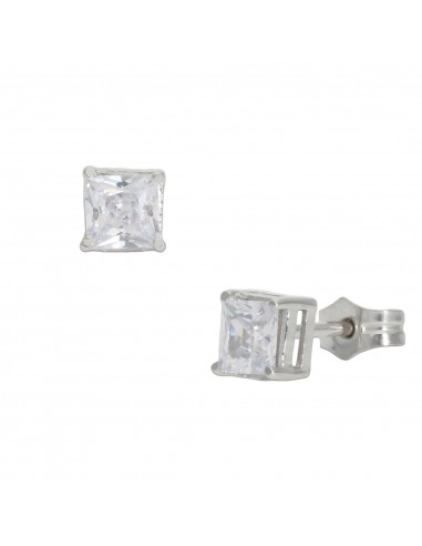 PENDIENTES ORO BLANCO 18KL - 4.5X4.5MM