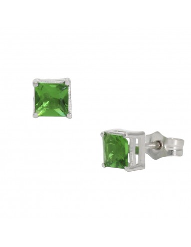 PENDIENTES ORO BLANCO 18KL VERDE -...