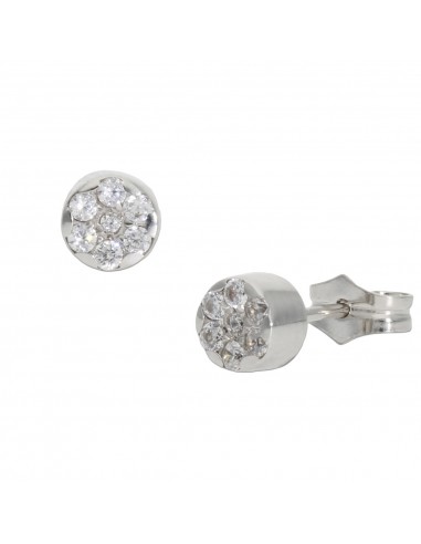 PENDIENTES ORO BLANCO 18KL CIRCONITAS...