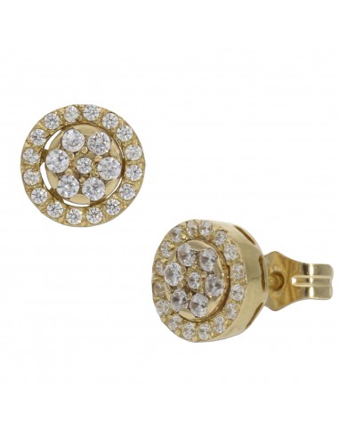 PENDIENTES 2 EN 1 ORO 18KL CIRCONITAS