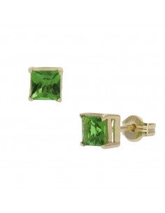 PENDIENTES ORO 18KL VERDE -...