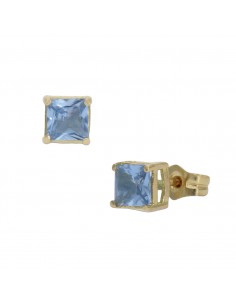 PENDIENTES ORO 18KL AZUL -...
