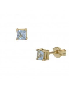 PENDIENTES ORO 18KL AZUL