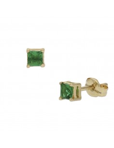 PENDIENTES ORO 18KL VERDES...