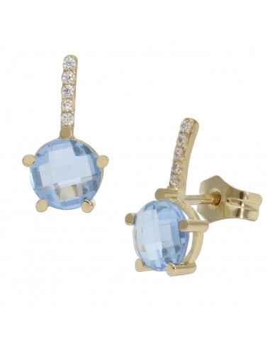 PENDIENTES ORO 18KL AZUL