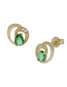 PENDIENTES ORO 18KL VERDE