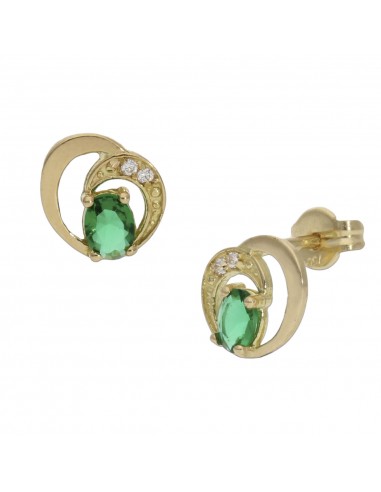 PENDIENTES ORO 18KL VERDE