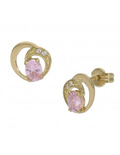 PENDIENTES ORO 18KL ROSA