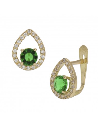 PENDIENTES ORO 18KL CRISOPAL VERDE