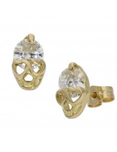 PENDIENTES CALAVERA ORO...