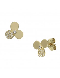 PENDIENTES TREBOL ORO 18KL...