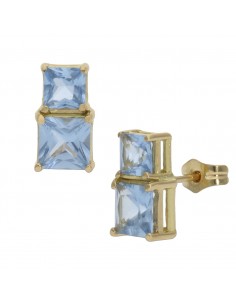 PENDIENTES ORO 18KL AZUL