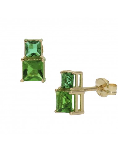 PENDIENTES ORO 18KL CRISOPAL VERDE