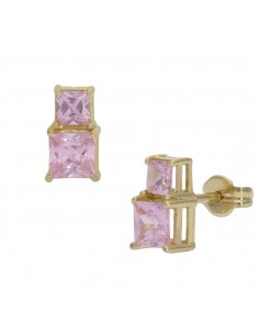 PENDIENTES ORO 18KL ROSA