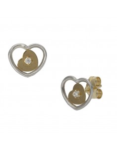 PENDIENTES BICOLOR ORO 18KL...