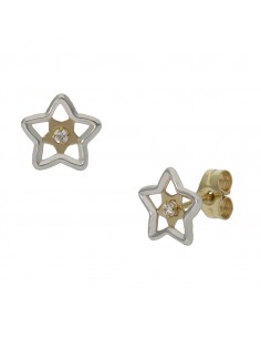 PENDIENTES BICOLOR ORO 18KL...