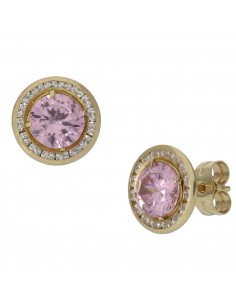 PENDIENTES ORO 18KL ROSA +...