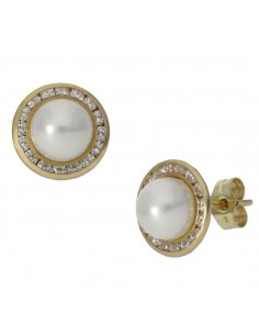 PENDIENTES ORO 18KL PERLAS...