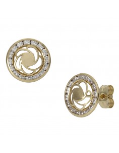 PENDIENTES FLOR ORO 18KL...