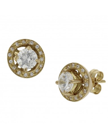 PENDIENTES 2 EN 1 ORO 18KL CIRCONITAS...