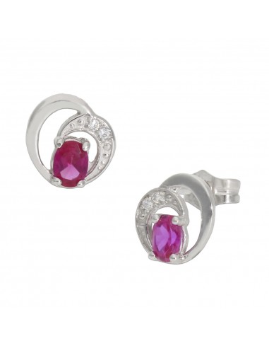PENDIENTES ORO BLANCO 18KL AZUL