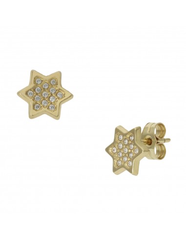 PENDIENTES ESTRELLAS ORO 18KL - 7x10MM