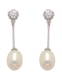 PENDIENTES ORO BLANCO 18KL