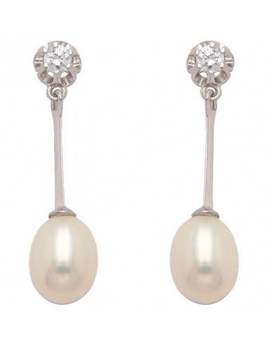 PENDIENTES ORO BLANCO 18KL