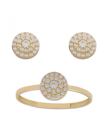 PENDIENTES CIRCULO ORO 18KL CIRCONITAS