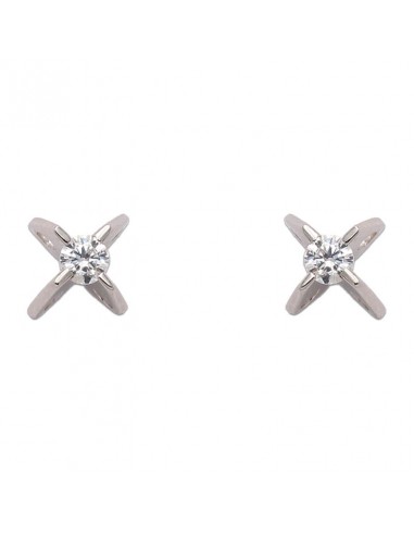 PENDIENTES EN ORO BLANCO 18KL CIRCONITAS