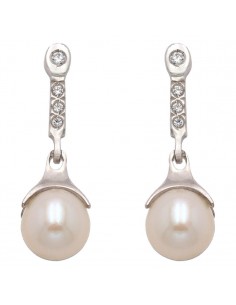 PENDIENTES ORO BLANCO 18KL...