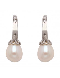 PENDIENTES ORO BLANCO 18KL...