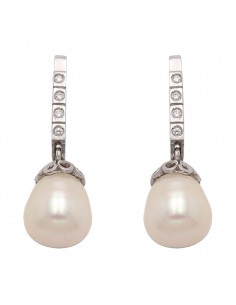 PENDIENTES ORO BLANCO 18KL...