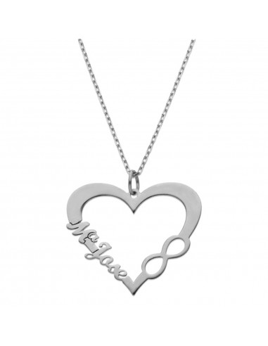 GARGANTILLA PLATA 925MM CORAZON + NOMBRE