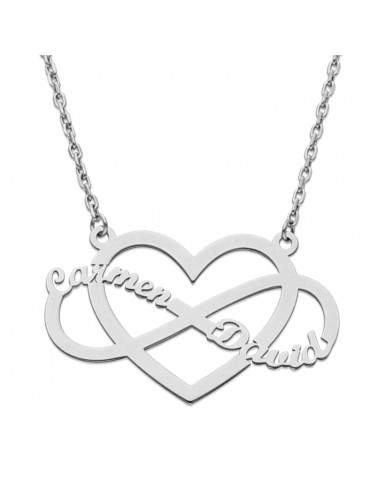 GARGANTILLA INFINITO + CORAZON PLATA...