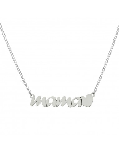 GARGANTILLA MAMA + CORAZON PLATA 925MM