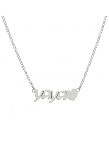 GARGANTILLA YAYA + CORAZON PLATA 925MM