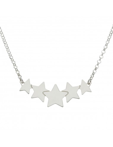 GARGANTILLA ESTRELLAS PLATA 925MM