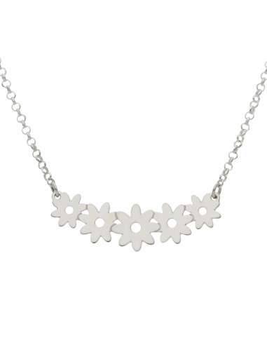 GARGANTILLA MARGARITAS PLATA 925MM