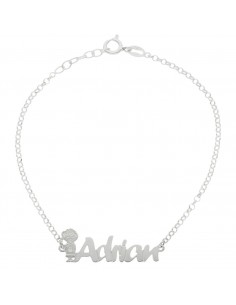 PULSERA NIÑO + NOMBRE PLATA...