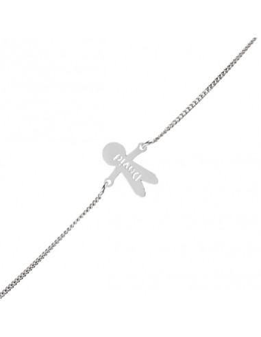 PULSERA NOMBRE + NIÑO PLATA 925MM