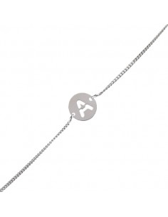 PULSERA LETRA CALADA PLATA...