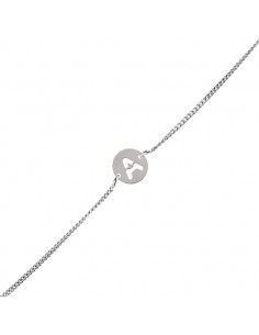 PULSERA LETRA CALADA PLATA...