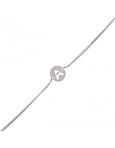 PULSERA LETRA CALADA PLATA 925MM - 10MM