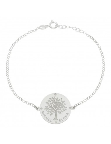 PULSERA ARBOL VIDA PLATA 925MM - 18MM