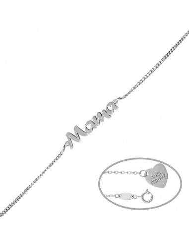 PULSERA NOMBRE + CORAZON PLATA 925MM