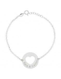PULSERA PLATA 925MM CORAZON...